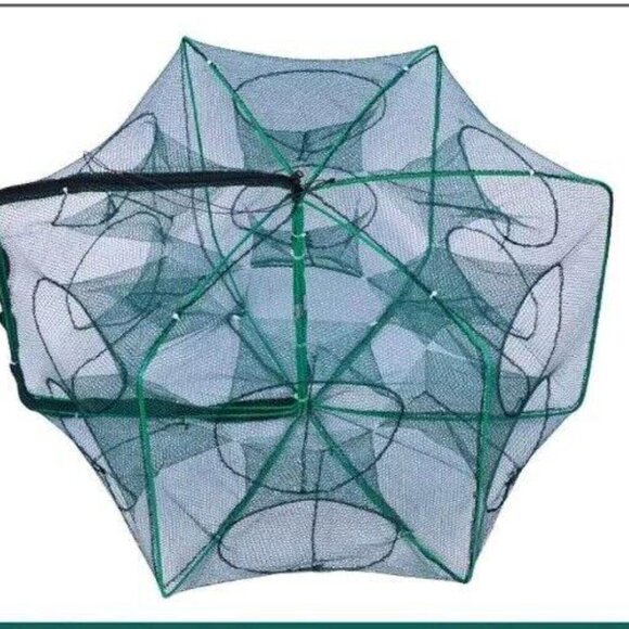 Portable Folded Fishing Net, Trap for Minnow, Crawfish, Crab, Lobster, Fishes - Picture 2 of 6